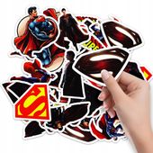 NAKLEJKI NA ZESZYT NALEPKA Z POSTACIAMI FILM SUPERMAN WZORY 10SZT