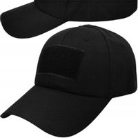 Taktyczna MILITARNA czapka daszek Męska Czarna wojskowa Lato Panele velcro