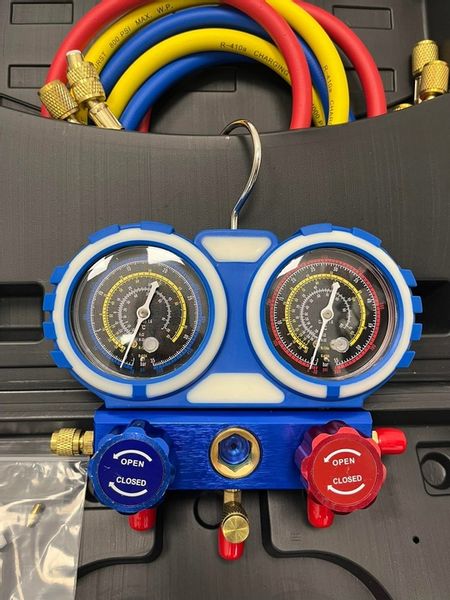 Zestaw manometrów R32 R410 R134a walizka przewody zdjęcie 2