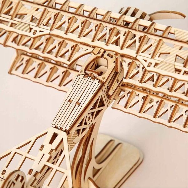Puzzle 3D Samolot drewniany model do składania zdjęcie 6
