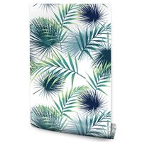 Tapeta Do Jadalni Zielone LIŚCIE Palmowe Natura