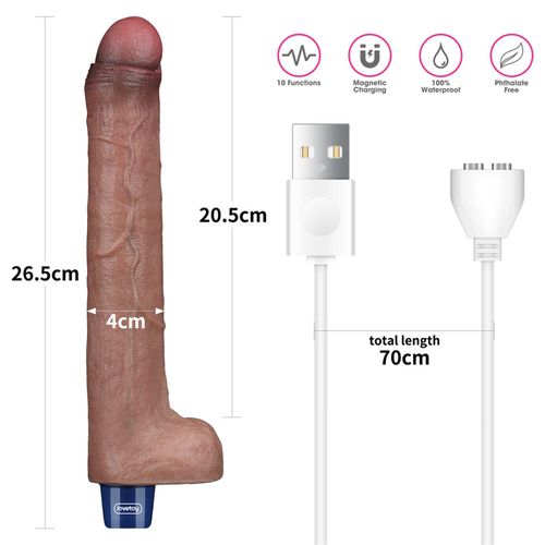 10.5" Real Softee Rechargeable Silicone Vibrating Dildo na Arena.pl