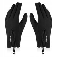 BETLEWSKI Ciepłe zimowe rękawiczki do smartfona lekkie z suwakiem L-XL