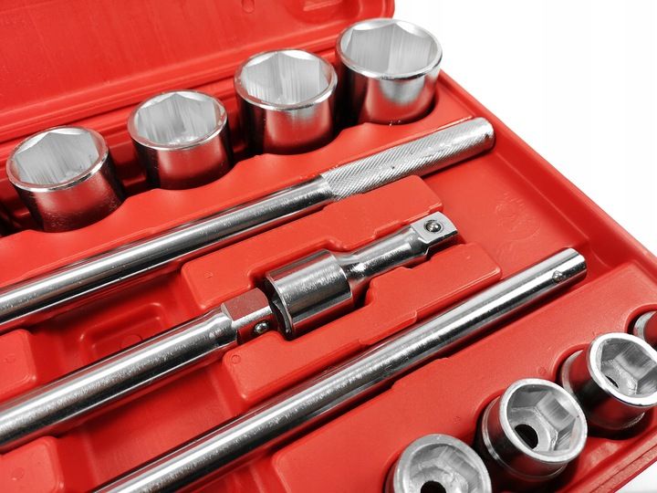 KLUCZE NASADOWE 21PCS 3/4" 19-50mm 6-kąt zdjęcie 6