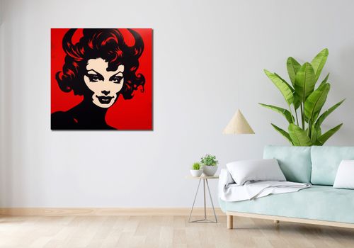 Obraz 90x90cm Czerwona Diablica na Arena.pl