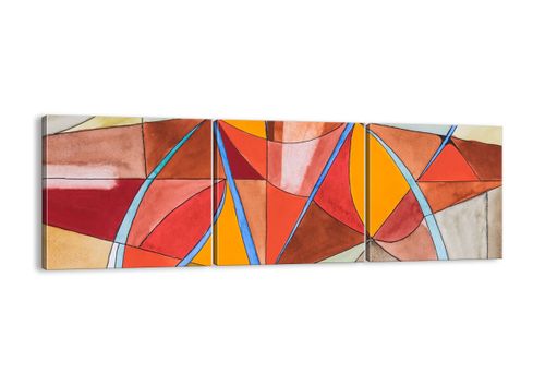 Obraz Na Płótnie - Kompozycja Figury - 90X30 Cm - Ca90X30-3960 na Arena.pl