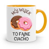 Kubek Żółty Prezent Dla Wujka Wujek Fajne Ciacho Z Nadrukiem Ze Zdjęciem