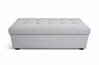 Pufa siedzisko z pojemnikiem pikowana salon przedpokój 75x40x40 szara