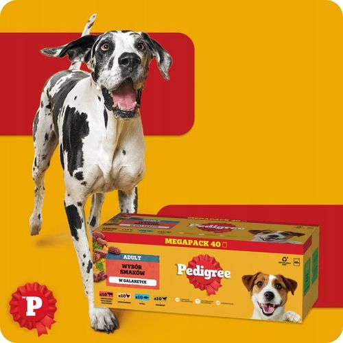 MOKRA KARMA DLA PSA PEDIGREE MIX SMAKÓW W GALARETCE SASZETKI 40X100 G na Arena.pl