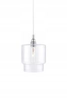 LAMPA WISZĄCA ZWIS KASPA LONGIS IV 10551109 E27 PRZEZROCZYSTY/CHROM/BIAŁY