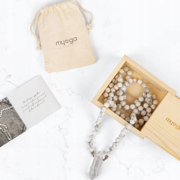 Naszyjnik Mala myga Kryształ górski Howlit zdjęcie 5