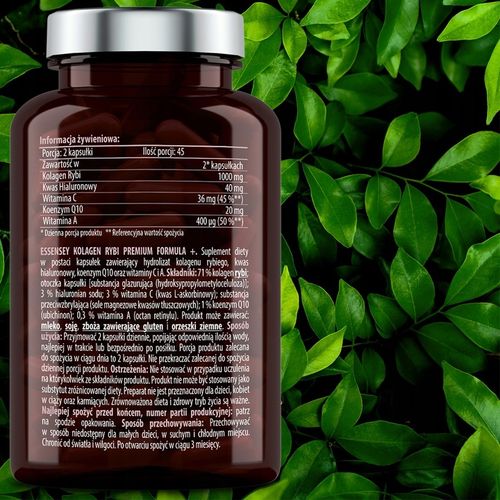 KOLAGEN RYBI MOCNE STAWY SKÓRA KOŚCI + KWAS HIALURONOWY KOENZYM Q10 WIT C A na Arena.pl