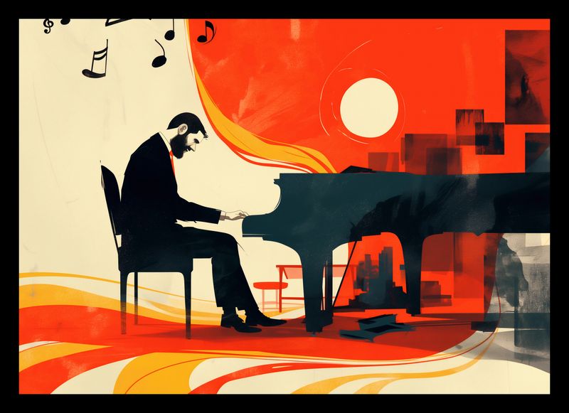 Plakat 29,7x21cm Pianista zdjęcie 2