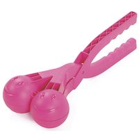 Śnieżkomat ballmaker snowball do robienia kulek śnieżnych podwójny różowy