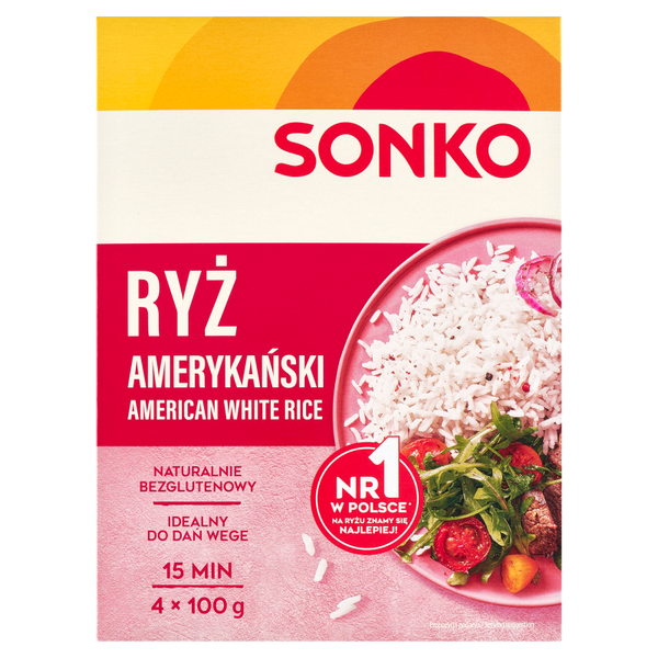 Sonko Ryż amerykański 400 g (4 x 100 g) zdjęcie 1