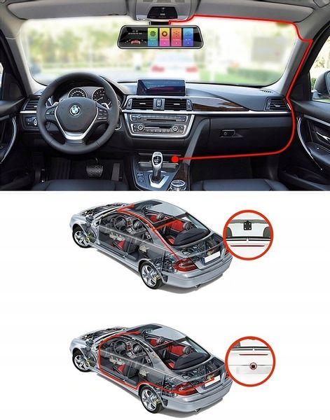 WIDEOREJESTRATOR JAZDY DOTYKOWY KAMERA COFANIA REJESTRATOR PRZÓD TYŁ MenuPL zdjęcie 15