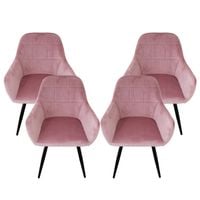 18154-2 Komplet krzeseł weluriwych tapicerowanych 4sztuki na nóżkach