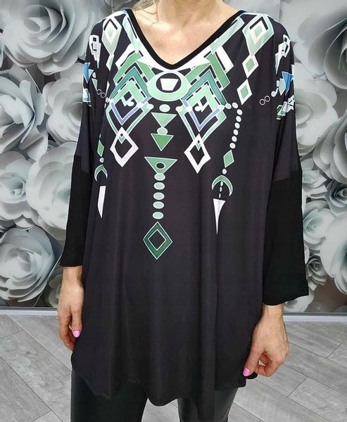 KOTUŚ NOWOŚĆ TUNIKA WISKOZA MODNY PRINT 54 56 7XL 8XL zdjęcie 2