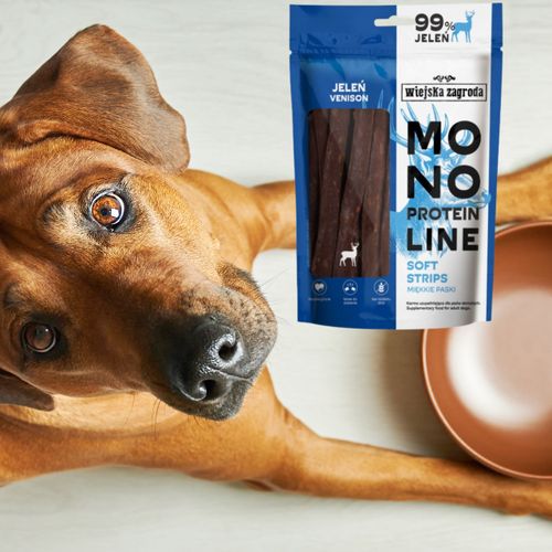 przysmaki dla psa jeleń monoproteinowe miękkie paski wiejska zagroda 100g na Arena.pl