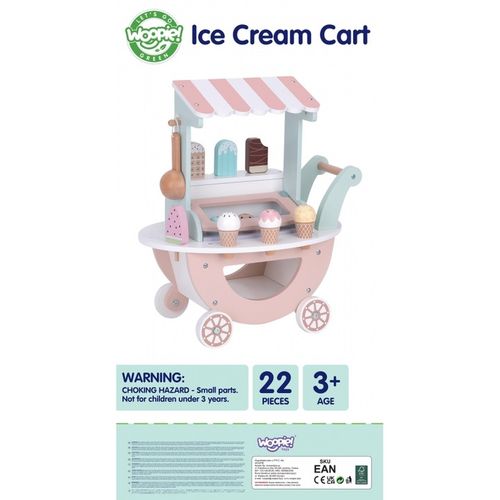 Lodziarnia XXL Sklepik Pastelowy Wózek z Lodami WOOPIE GREEN na Arena.pl