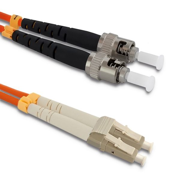 Qoltec Patchcord światłowodowy LC/UPC - ST/UPC | Multimode | 50/125 | OM2 | Duplex | 1m zdjęcie 1
