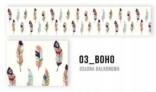 OSŁONA BALKONOWA MATA NA BALKON BIAŁA Z GRAFIKĄ BARIERKA WYMIAR na Arena.pl