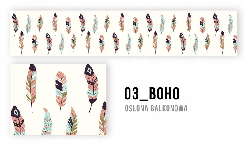 OSŁONA BALKONOWA MATA NA BALKON BIAŁA Z GRAFIKĄ BARIERKA WYMIAR zdjęcie 8