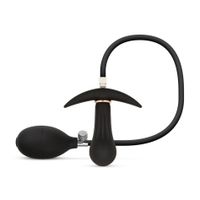 Anal Collection - Inflatable Butt Plug With Pump 8 Cm - Black