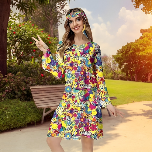 przebranie sukienka hipis na Arena.pl