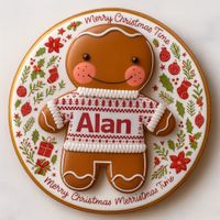 CIASTKO LUKROWANE ŚWIĄTECZNY LUDZIK NO1 KOŁO ROZ.S RĘCZNIE ROBIONE