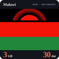 Karta eSIM Internet Malawi 3 GB na 30 dni - bez rejestracji