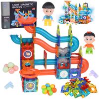 ZESTAW KLOCKÓW MAGNETYCZNYCH ŚWIECĄCY TOR KULOWY
