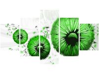 75CM 120 OBRAZ 5 ELEM ZIELONE DMUCHAWCE ŚCIENNY DRUK