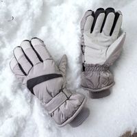 Rękawiczki Narciarskie Zimowe Na Snowboard Narty M/L Szare