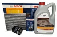 BOSCH ZESTAW FILTRÓW + OLEJ 0W20 TOYOTA YARIS III 1.5 HYBRID HYBRYDA 100KM