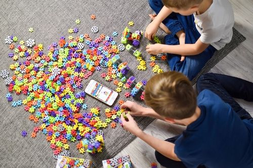 KLOCKI KONSTRUKCYJNE WAFLE MELI Basic Constructor 200 El MINI WAFFLE PUZZLE na Arena.pl