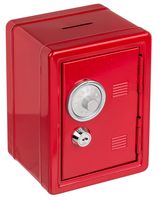 Skarbonka Mini Sejf na Biurko - Kasa Pancerna - Czerwona