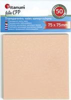 notes samoprzylepny transparentne, z polipropylenu pomarańczowy 50k