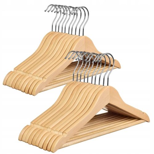 WIESZAK NA UBRANIA DZIECIĘCE WIESZAKI OGIVO x20 DLA DZIECI DREWNO na Arena.pl