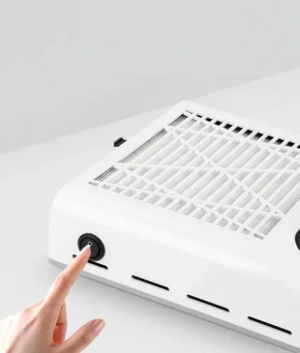 Pochłaniacz pyłu do paznokci 80W kasetowy 858-8 na Arena.pl