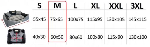 Legowisko dla psa kojec KINGDOG 75x65 cm wodoodporne ciemnoszare na Arena.pl