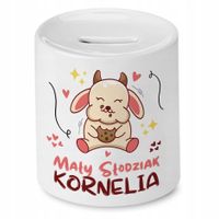 Skarbonka 330 Ml Dla Korneli Córki Dziecka Prezent Z Nadrukiem Ze Zdjęciem