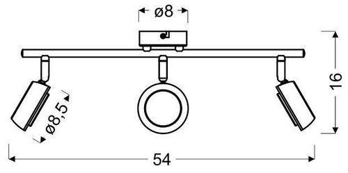 Mild listwa 3x6W LED szary 3000K na Arena.pl