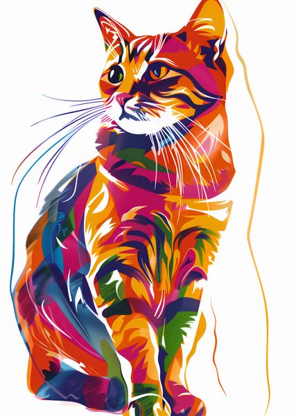 Plakat 64x90cm Nasycony Kot zdjęcie 1