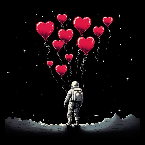 Plakat 40x40cm Astronauta Własnych Celi zdjęcie 2