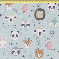 DreamRoots Wodoodporne Płótno Wzór w Głowy Zwierząt 160 cm x 200 cm