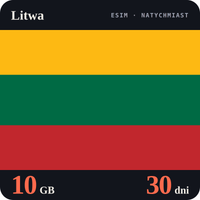 Karta eSIM Internet Litwa 10 GB na 30 dni - bez rejestracji