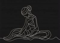 Plakat 70x50cm Pozycja Siedząca