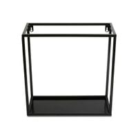 Półka wisząca ścienna metal czarna 35 cm loft