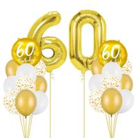Zestaw balonowy 60 urodziny, złoty